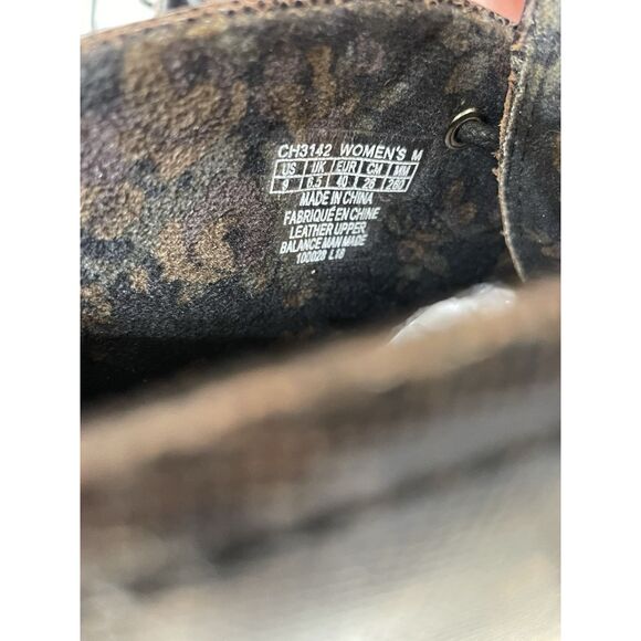 ROCKPORT Cobb Hill Rashel Dark Brown FLoral Leather Laced Booties Women 9M US/40 - Picture 6 of 16